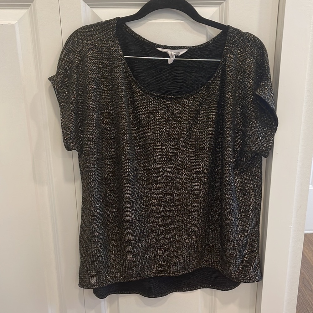 BCBGeneration black and gold short sleeve shirt size small